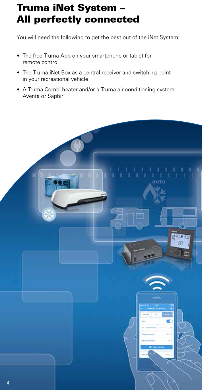 Truma iNet for Adventa air conditioning combi boiler and saphir air conditioning page 4